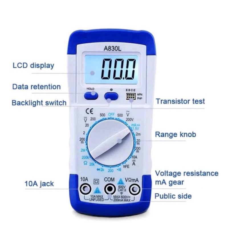 Multimeter Digital/Multitester Digital A83L