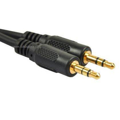 KABEL Audio HiFi AUX 3.5mm M-M gold plate 3 meter hitam