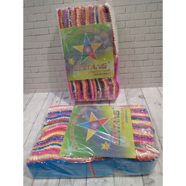 Kertas Crep Potong Kecil Warna-warni