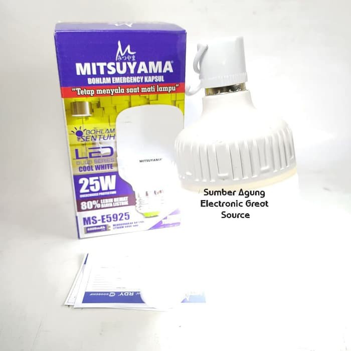 Mitsuyama Bohlam Emergency Kapsul 25W MSE5925 Magic Lamp AC DC MS5925