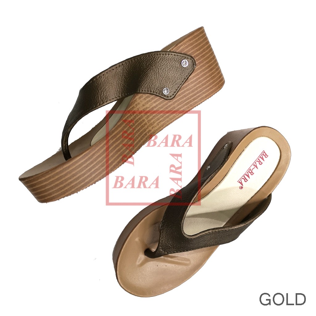 Bara~Bara Sandal Jepit Wedges Jelly Karet Wanita MJZB1955JPL (AW4)-4