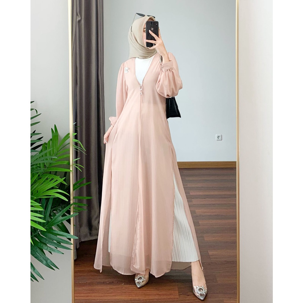 BEFAST - ZRX OOTD Cardigan CILINA / Amelia Outer / Cardigan Wannita Model Terbaru / Pakaian Wanita Muslimah / Long Cardigan / Outer Polos Casual Wanita / Fashion Wanita Modis / Outfit Wanita Hijab / Terlaris