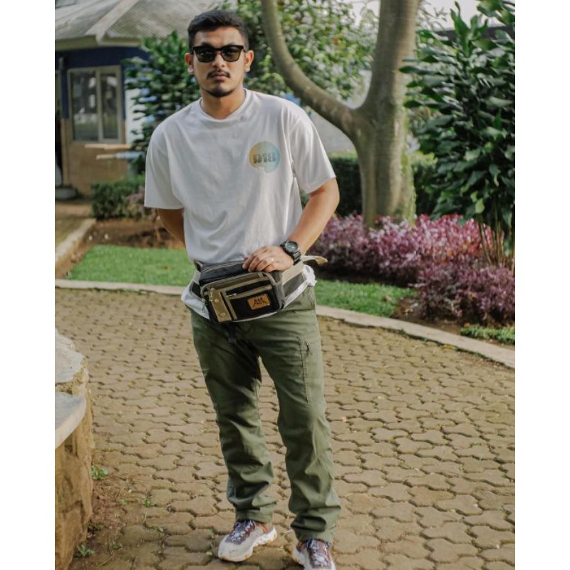 tas pinggang kanvas baepack