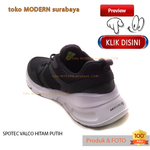 SPOTEC VALCO HITAM PUTIH sepatu pria sepatu casual sneakers