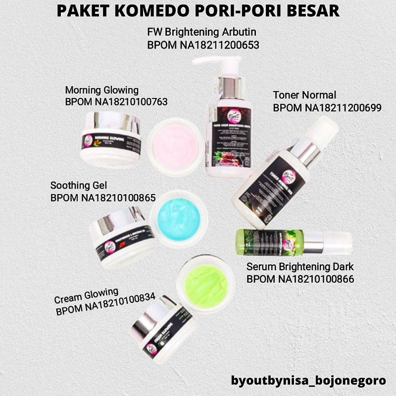 PAKET KOMEDO PORI PORI BESAR BYOUTBYNISA KRIM PERAWATAN PORI-PORI BESAR BYOUT BY NISA ORIGINAL BPOM 