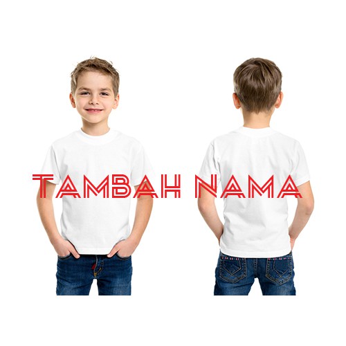 kaos anak /pakaian tambah nama