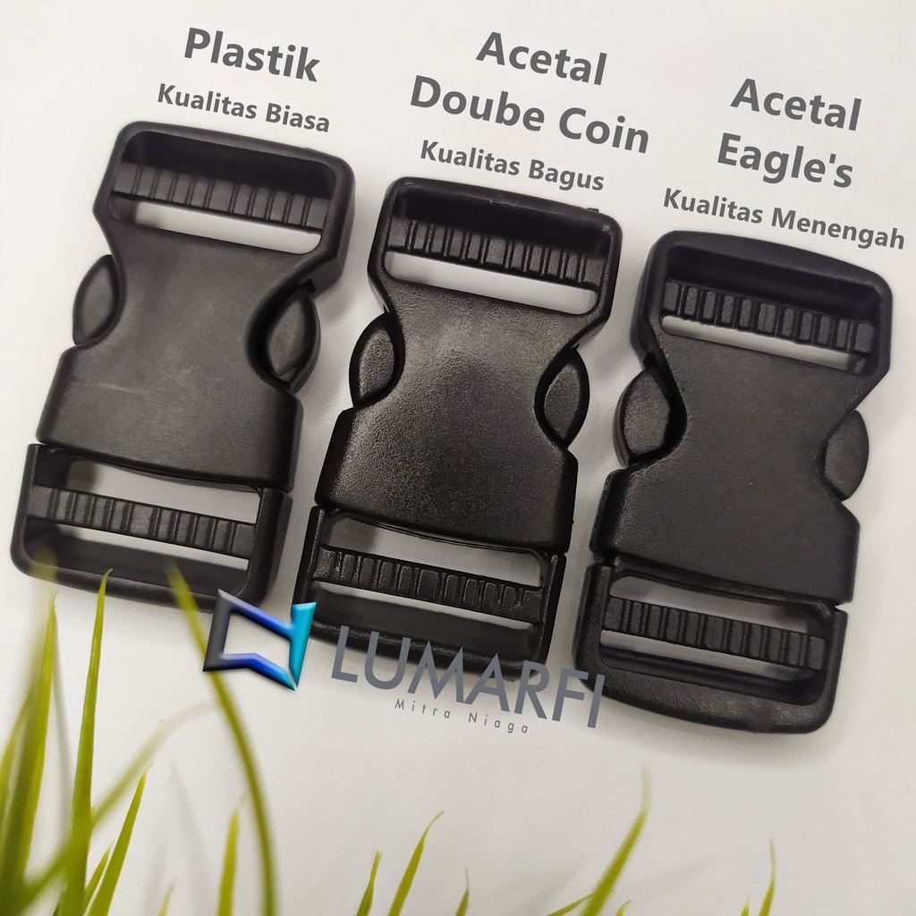 Kunci Sodok 2,5 cm Buckle Slop Hitam Acetal dan Plastik 2,5 cm [ECERAN]
