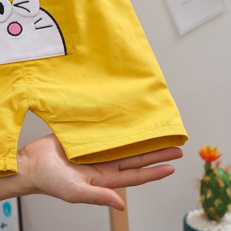 KF Cat Baju Setelan Jumpsuits Anak Import  Atasan Kaos Celana Kodok Termurah 1-4thn Kartun Lucu-5