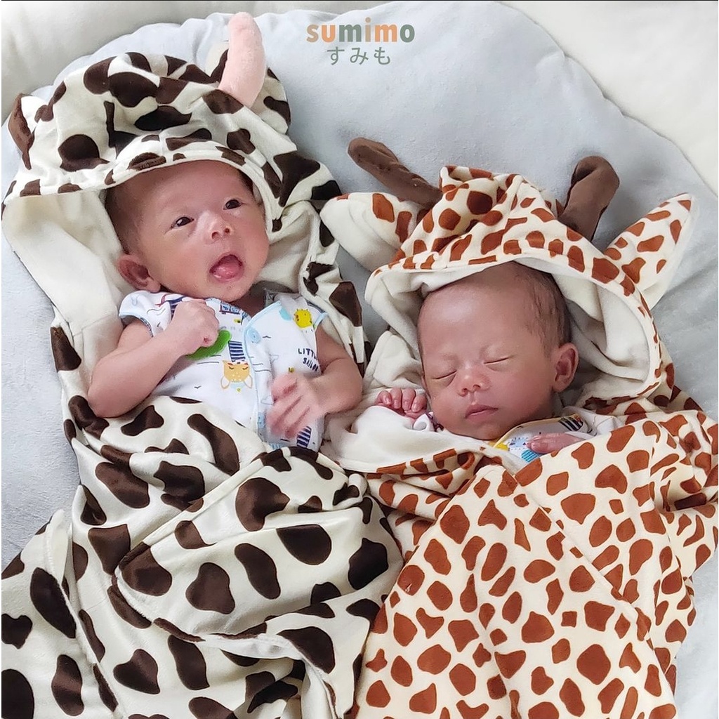 Sumimo Newborn Hoodie Blanket - Selimut Karakter Bayi (SM-NBHB)