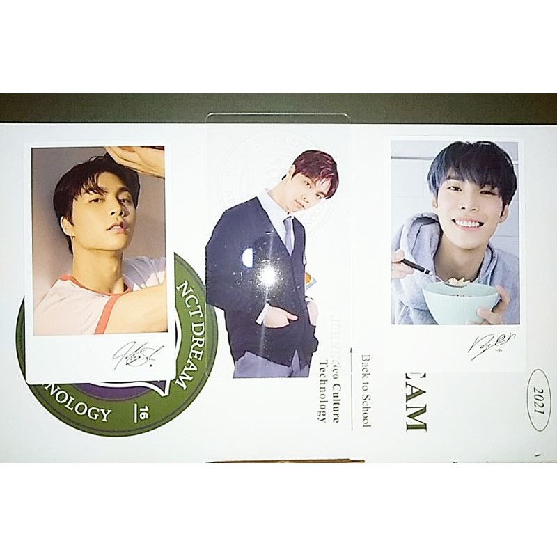 pc polaroid natrep nct 127 johnny, doyoung, jaehyun, haechan, jungwoo, taeil + bookmark b2s