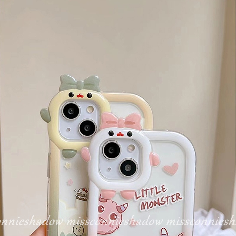 Soft Case TPU Motif Kartun Monster Dinosaurus 3D Untuk IPhone 7 8 Plus XR 11 6 6S Plus 14 13 12 Pro MAX 11 Pro MAX X XS MAX