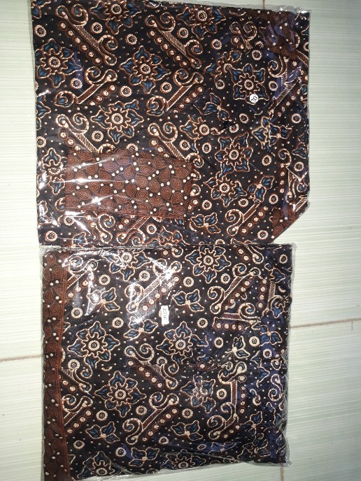 Couple Batik Keluarga Sarimbit Gamis Familly Set Hrb026 Sogan Lawasan Batik Putra Hadi
