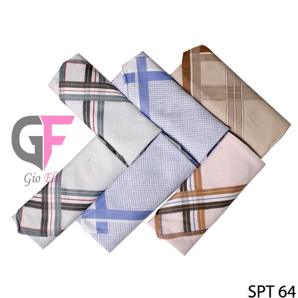 GIOFLO Sapu Tangan Laki-Laki Katun Isi Katun Isi 6 PCs Multicolor / SPT 64