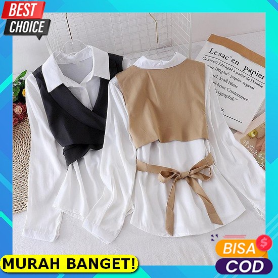 Rajut 2073 - Atasan Blouse Wanita Rajut Import Lengan Pendek Korea Fashion Terbaru Kekinian Cod - Da