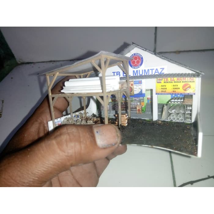Miniatur Toko bangunan skala HO 1/87 mang irin