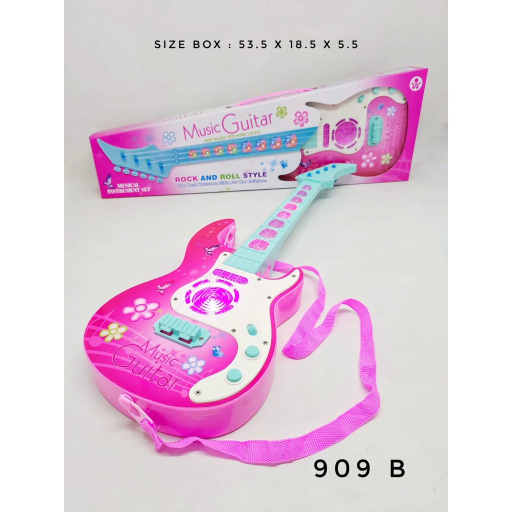 Mainan Anak Gitar Elektrik Guitar Musik Music - Edukasi kode 909A/B