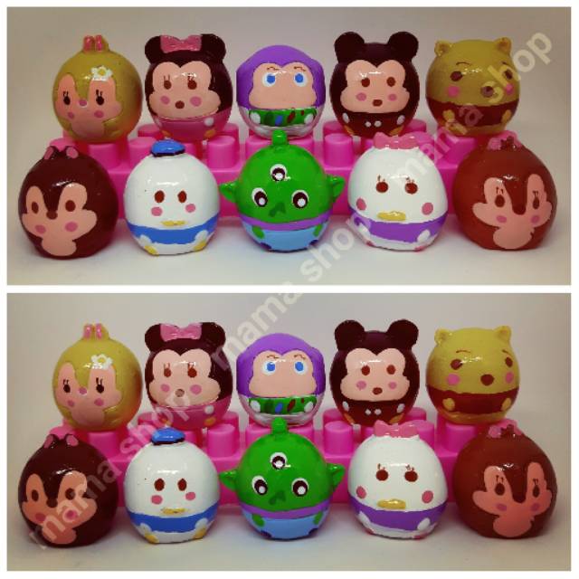 Topper Kue Figure Disney Tsum Tsum New Model Patung Dan Boneka Kue Hiasan Cake Ultah Anak