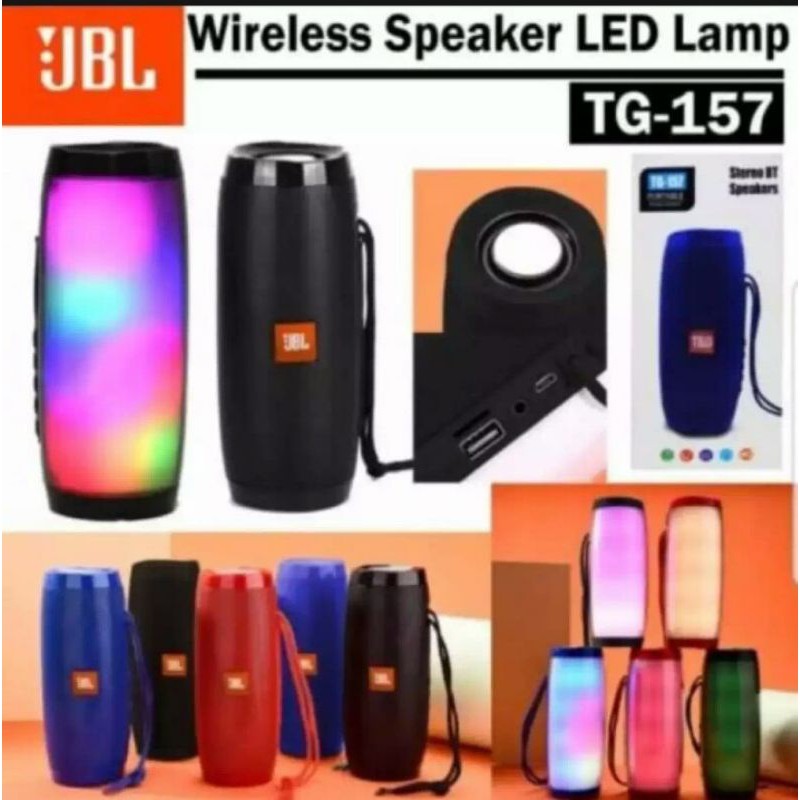 PORTABEL WIRELESS JBL SPEAKER BLUETOOTH JBL TG-157  LIGHT MUSIK