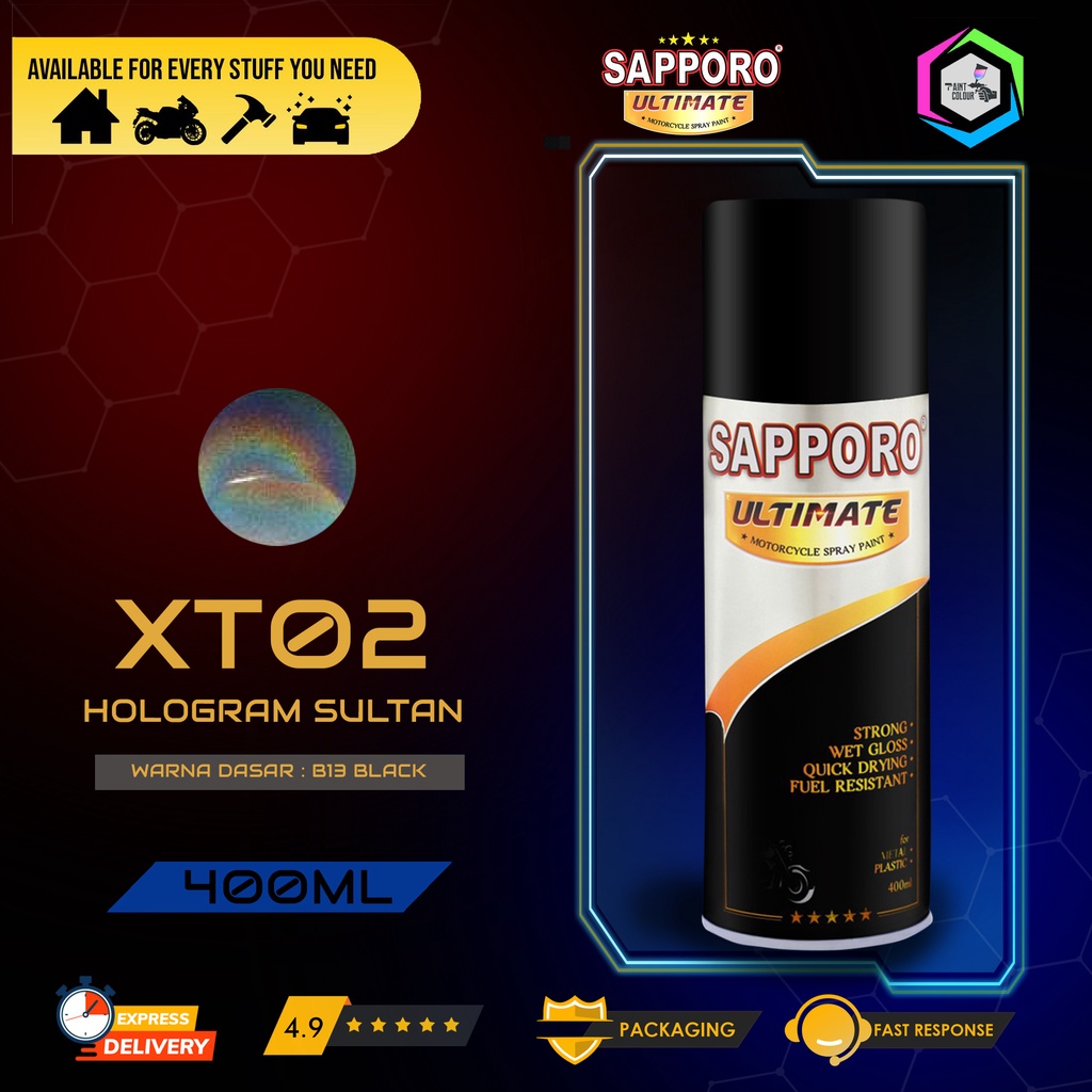 SAPPORO ULTIMATE Metallic Colour Cat Semprot XT02 HOLOGRAM SULTAN