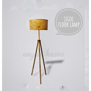Jigoo lamp - lampu lantai kayu | lampu bambu | lampu dekoratif | lampu kamar | standing lamp | floor lamp