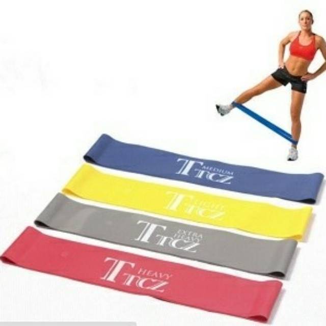 Tension Resistance Band Excercise Loop Rubber Strecth Fitness Gym Yoga Pilates