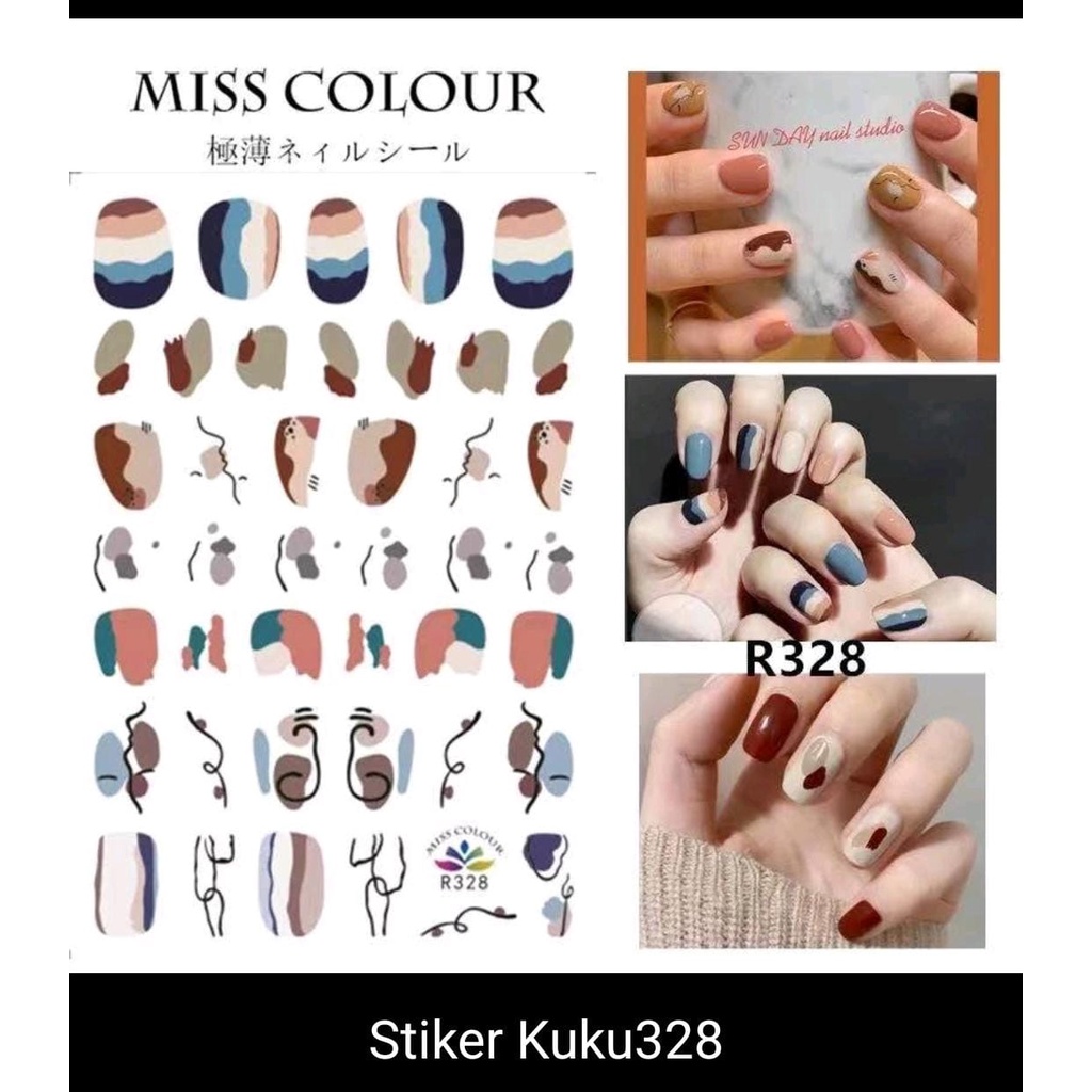 *galerybeautysemarang* Stiker Kuku Motif Bunga Kecil Gaya Hyuna Untuk Nail Art kuku applique, Telur rebus, Hutan bunga kecil strawberry orange kecil segar stiker kuku ramping