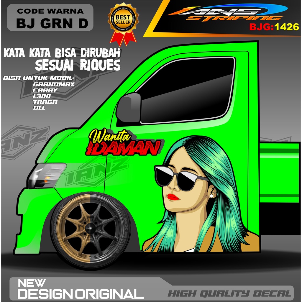 DECAL STIKER PINTU GRANMAX L300 CARRY TRAGA / STIKER MOBIL PICK UP