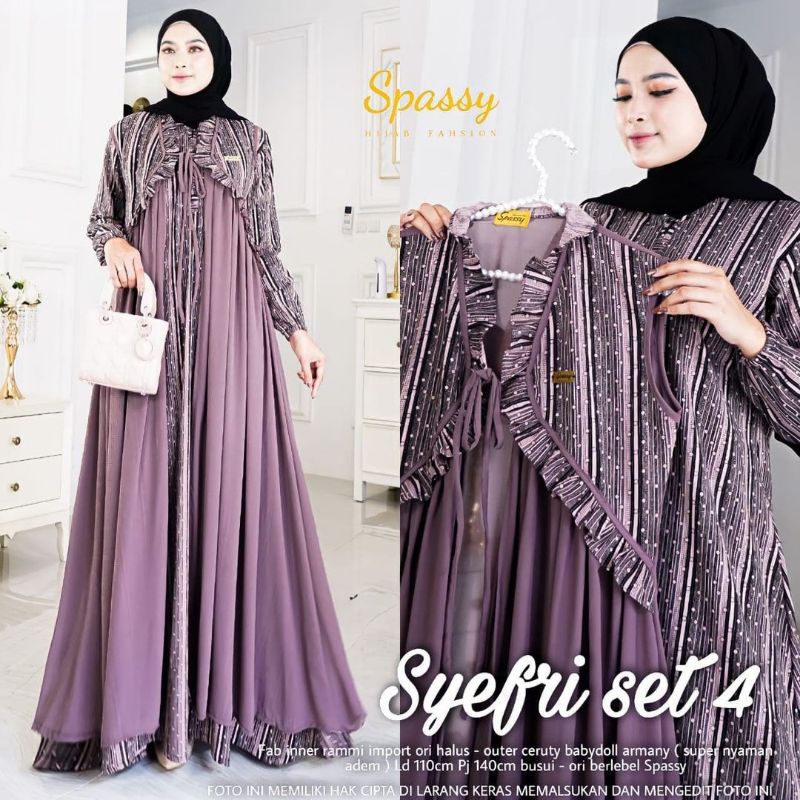 Syefri set 4 Gamis Maxy