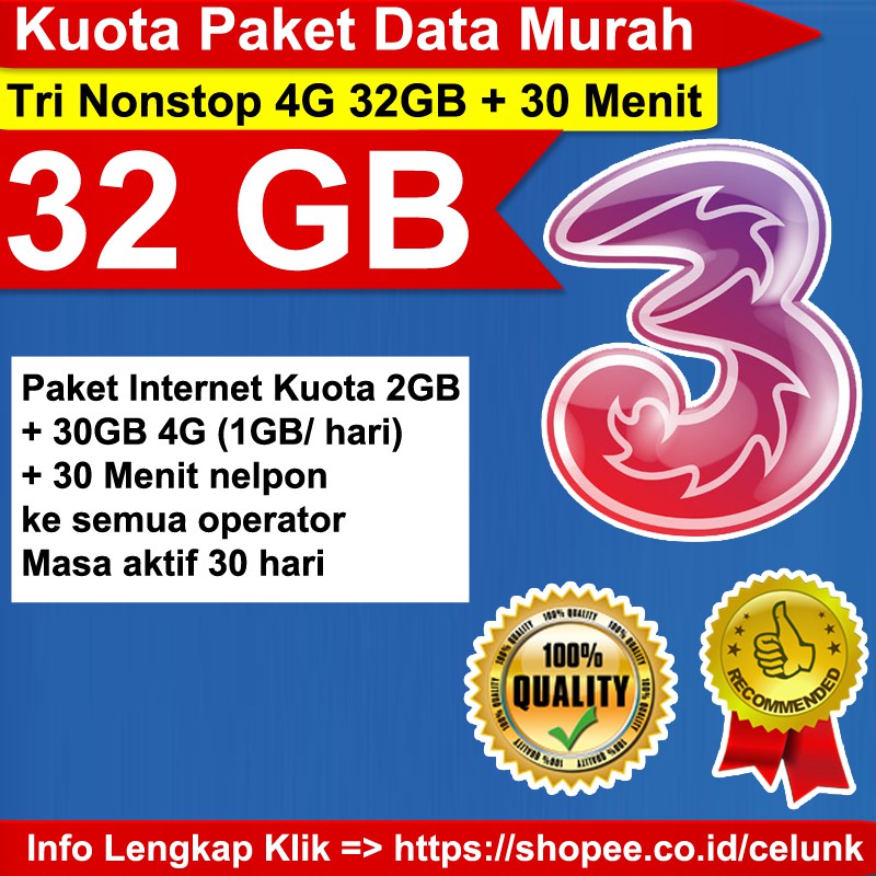 Cara Daftar Paket Internet 3 32gb 60rb Daftar Ini