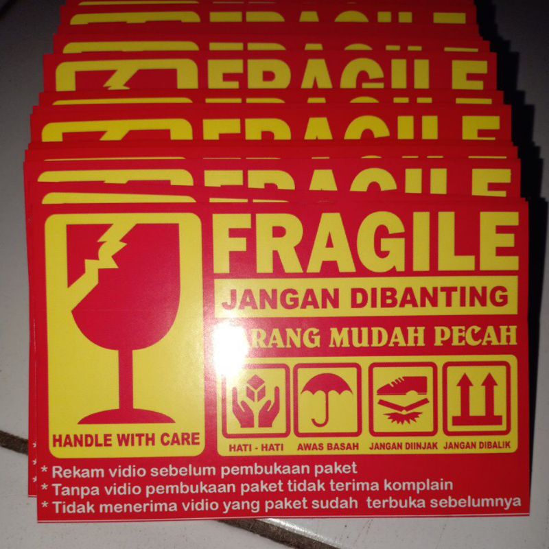 

Stiker Fragile