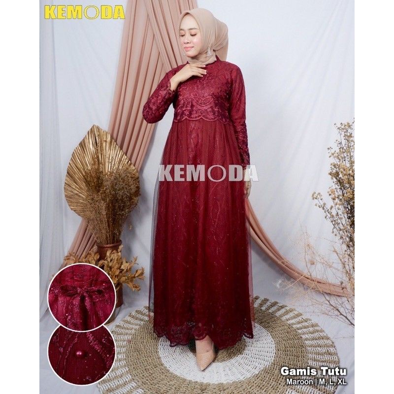 REALPICT GAMIS TILLE 3D LONG DRESS/KEBAYA PESTA/GAMIS PESTA