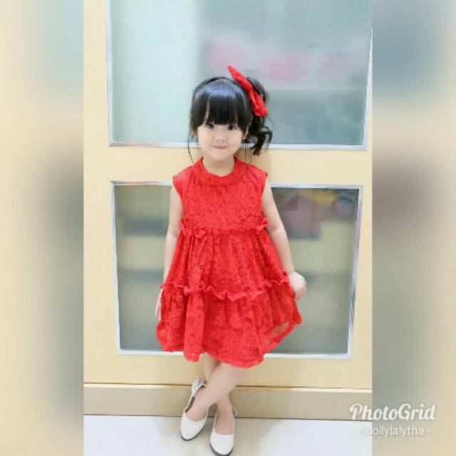 Ethnic Marimar Dress Brukat Dress Brokat Anak Baju Natal Anak Baju Ulang Tahun Party Dress