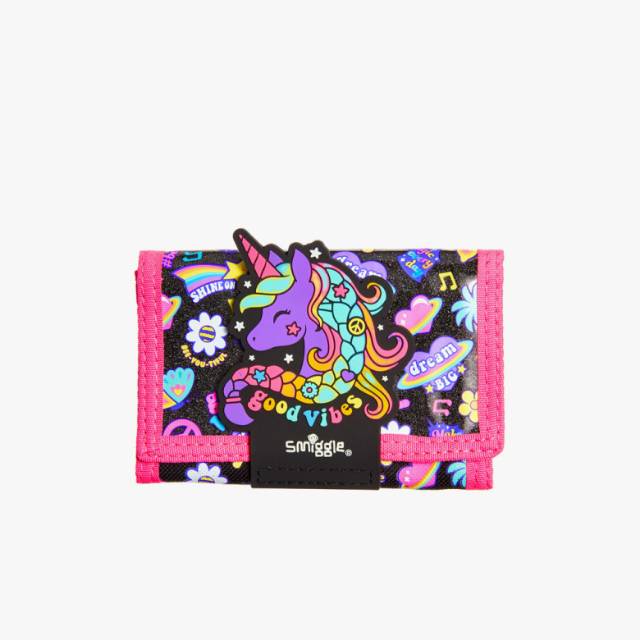 Dompet anak smiggle black pink unicorn. ORIGINAL SALE