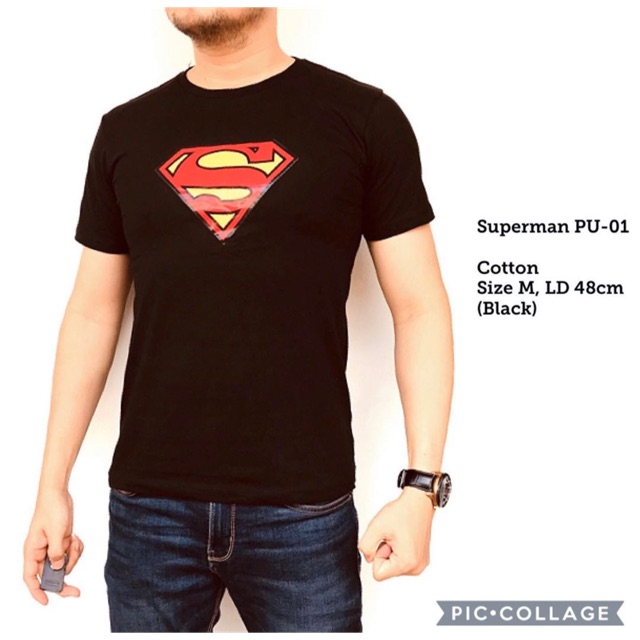 Manwarehouse - KAOS SUPERMAN hitam putih murah import grosir baju cowok jakarta