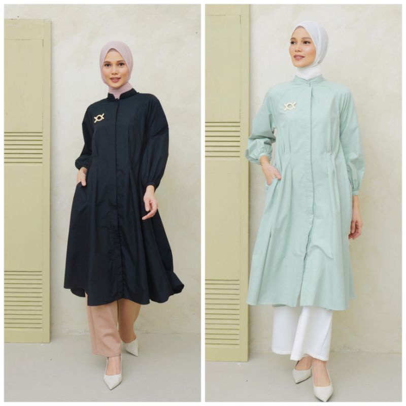 EVELYN MIDI DRESS by Wearing Klamby _ BLACK XL, XS, PISTACHIO S