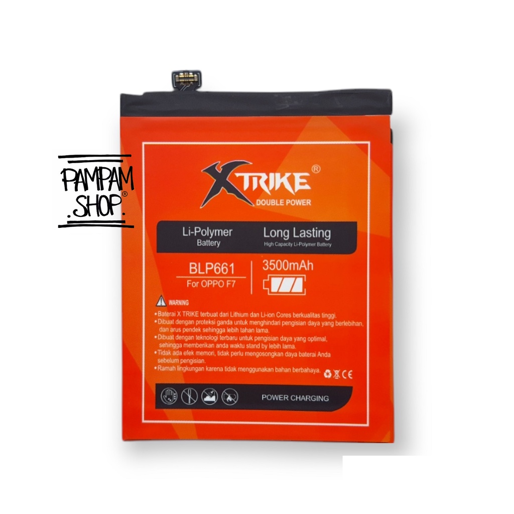 Baterai XTRIKE Double Power Original Oppo F7 A3 BLP661 Batre Batrai Battery Handphone HP Ori BLP 661