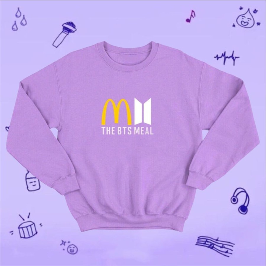SWEATER ANAK PEREMPUAN BTS KPOP BTS MEAL BTAS x MCD BTS ARMY