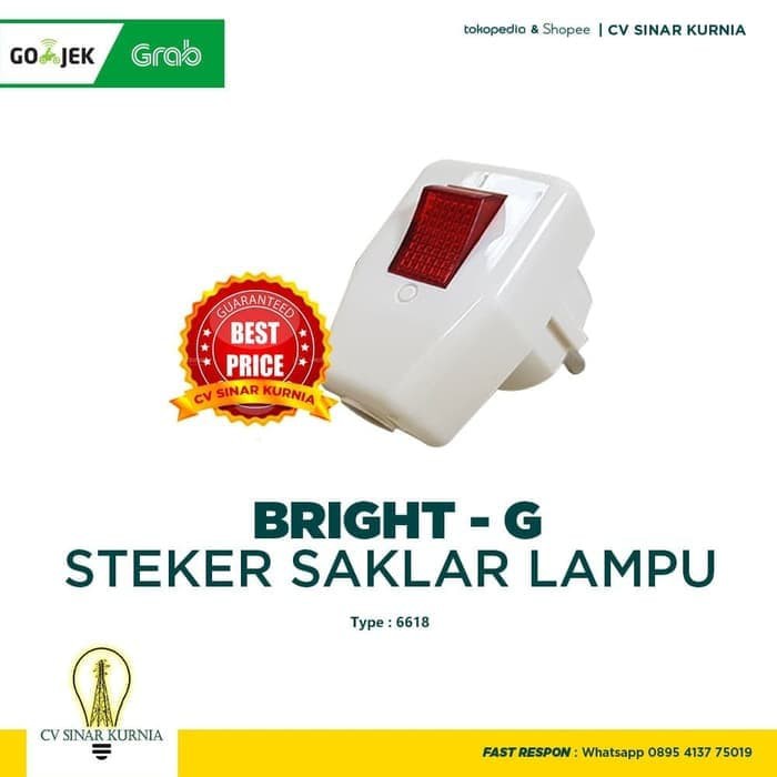 Steker Arde + Saklar Bright G 6618 Steker Saklar Lampu