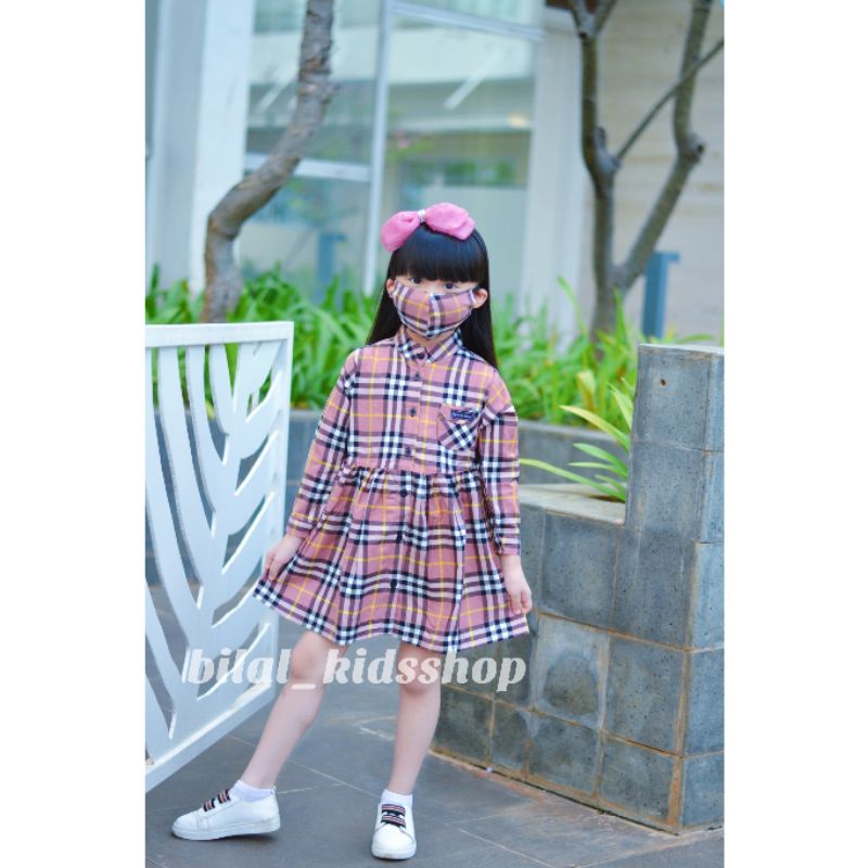 DRESS ANAK/TUNIK ANAK/DRESS KOTAK ANAK