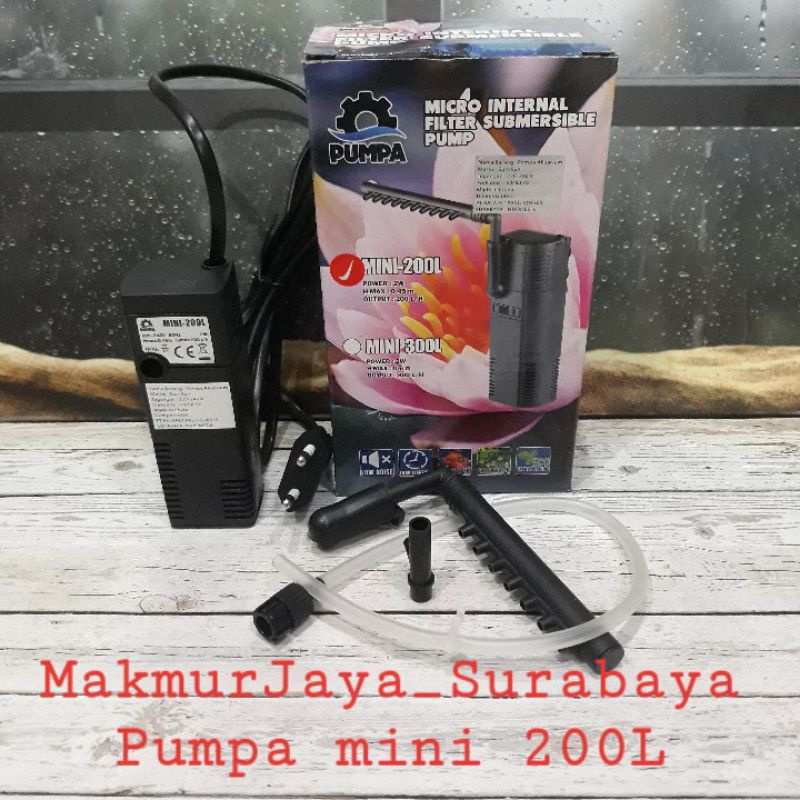 Pumpa Sunsun Internal Filter celup MINI 200L filter Aquarium akuarium