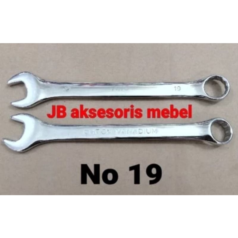 KUNCI RING PAS 19 mm CHROME VANADIUM Merk TMS