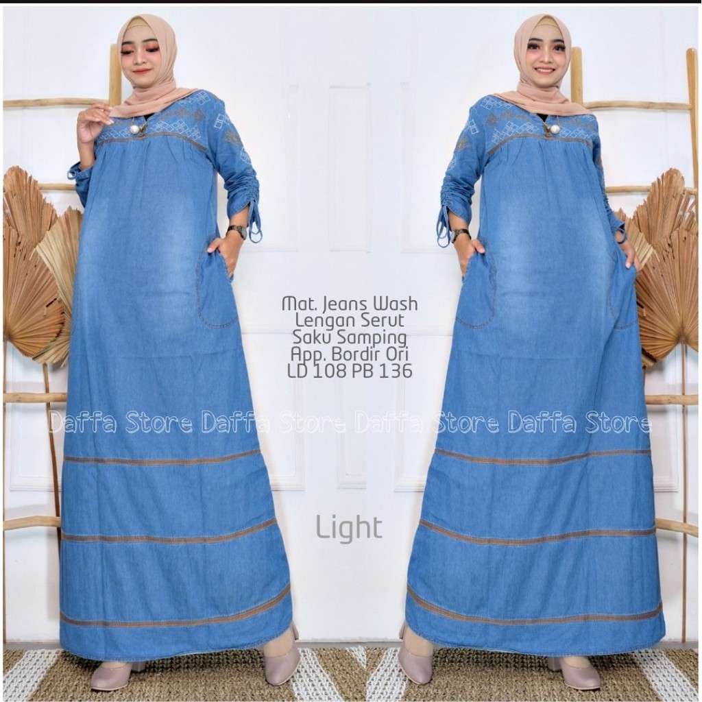 TAMARA MAXI JEANS BORDIR PARAMITHA MAXY DRESS GBM