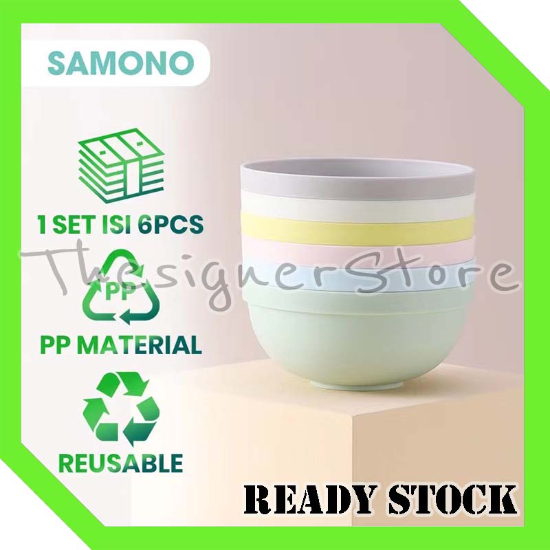 Mangkok Plastik Microwaveable Samono STW01B Soup Plate Bowl Tahan Panas