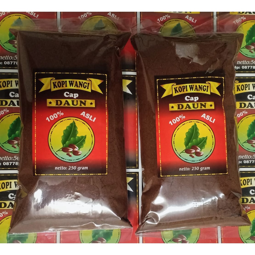 

Kopi Bubuk Hitam ROBUSTA ASLI KALIMANTAN-KOPI WANGI cap DAUN 250gram