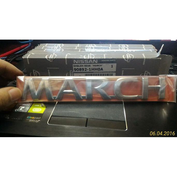 EMBLEM BAGASI NISSAN MARCH
