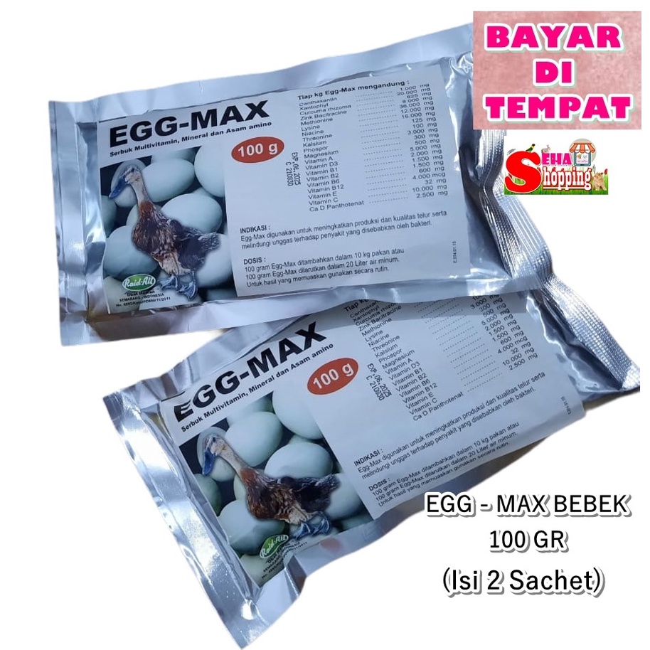 Egg Max Bebek 100 gram (isi 2 sachet)