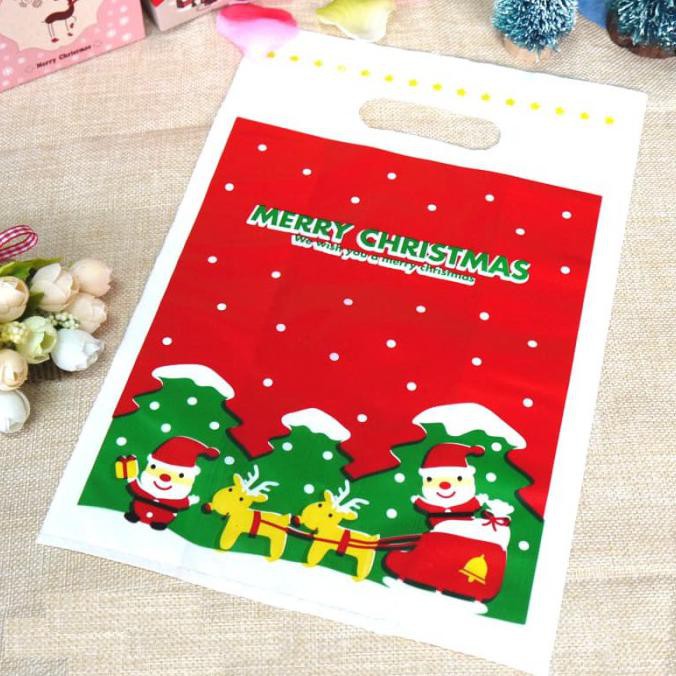 

Paper bag EDISI X'MAS, packing KADO NATAL, PAPER BAG NATAL MOTIF SANTA