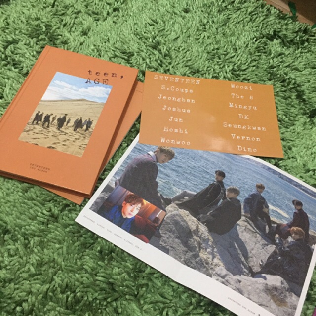 SALE (Unsealed) Seventeen TeenAge Green/Orange +POSTER 2