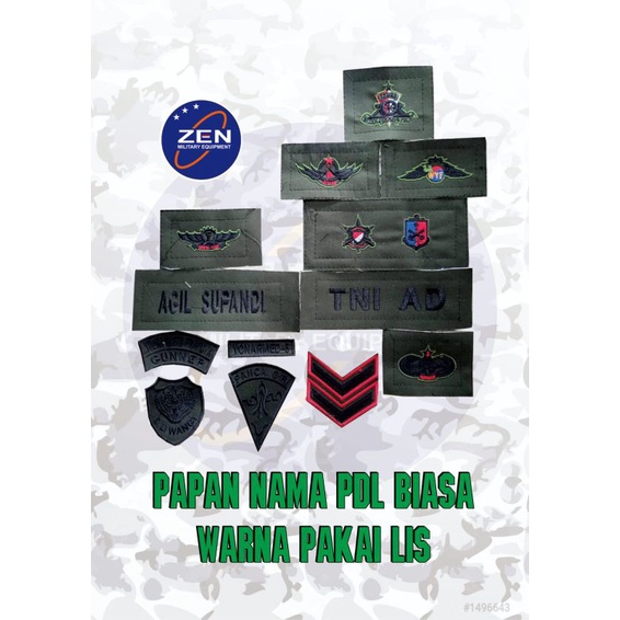 

BORDIR ATRIBUT PAPAN NAMA PDL BIASA