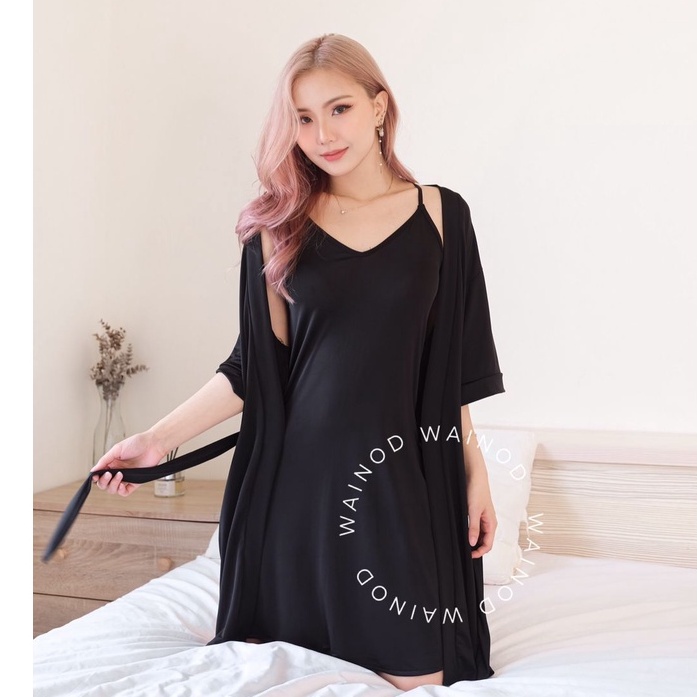 WAINODSHOP - CHERLY lingerie dress dan kimono